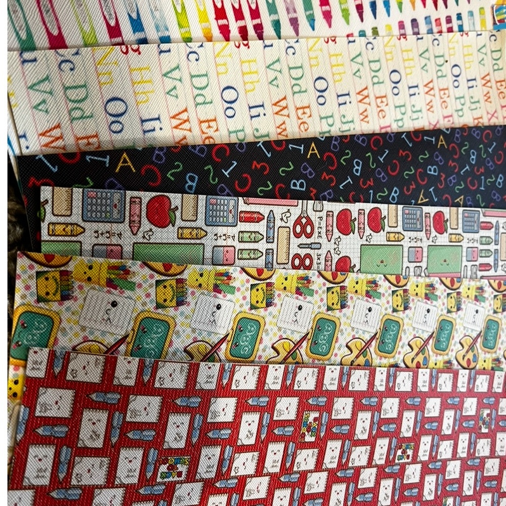 Colorful Patterned Faux Leather Set - Picture 3 of 6